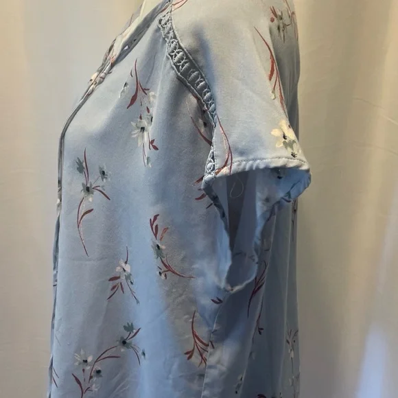 Como Vintage Women's Floral Boho Short Sleeve Top - Picture 5 of 9